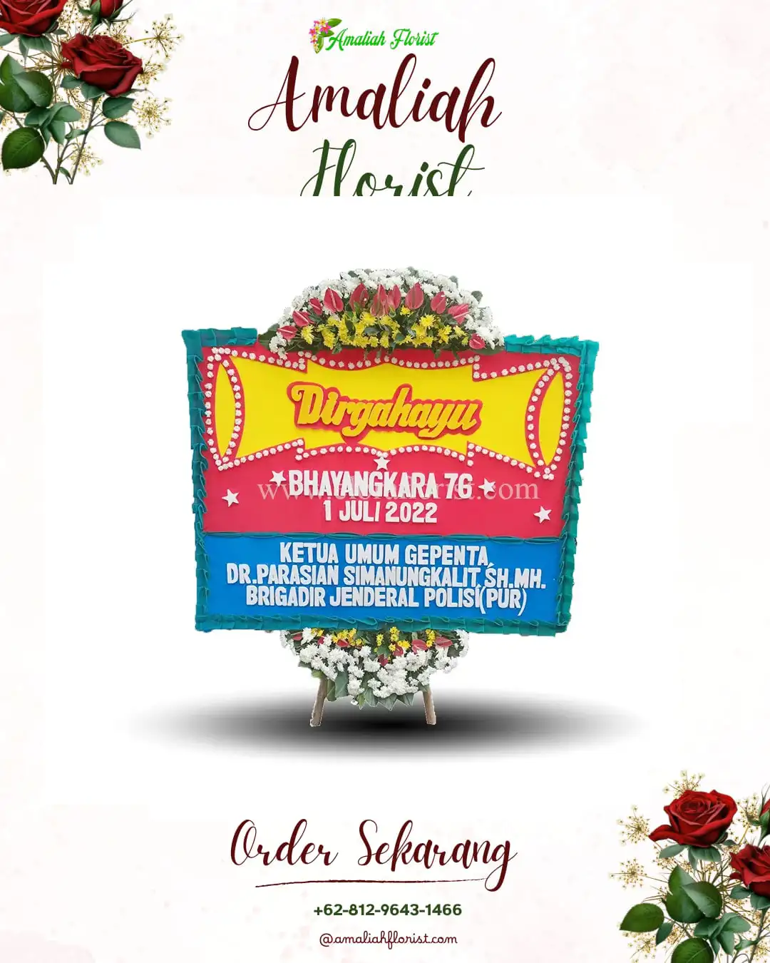 Papan Bunga HUT Ulang Tahun Air Upas